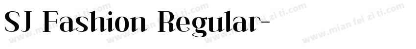 SJ Fashion Regular字体转换